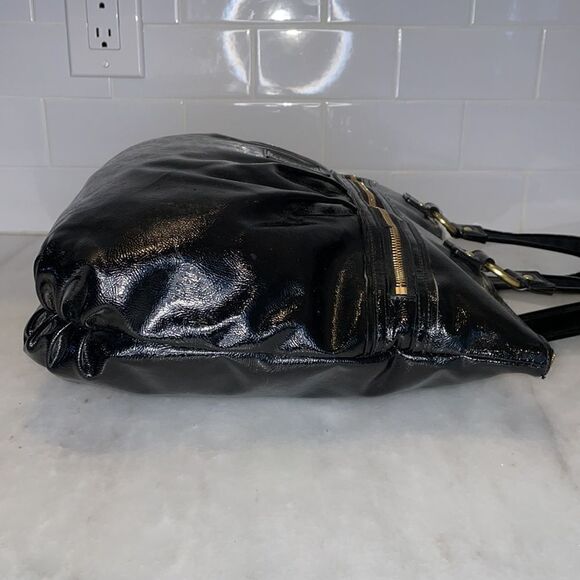 Coach Daisy Poppy Signature XL Patent Leather Tote Shoulder Bag - Picture 9 of 17